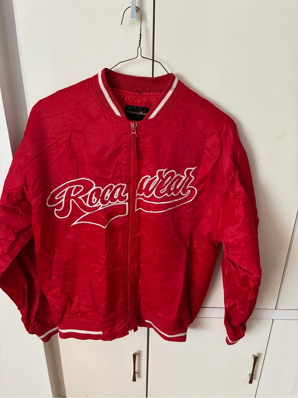 Rocawear Red Bomber Jacket with White Script